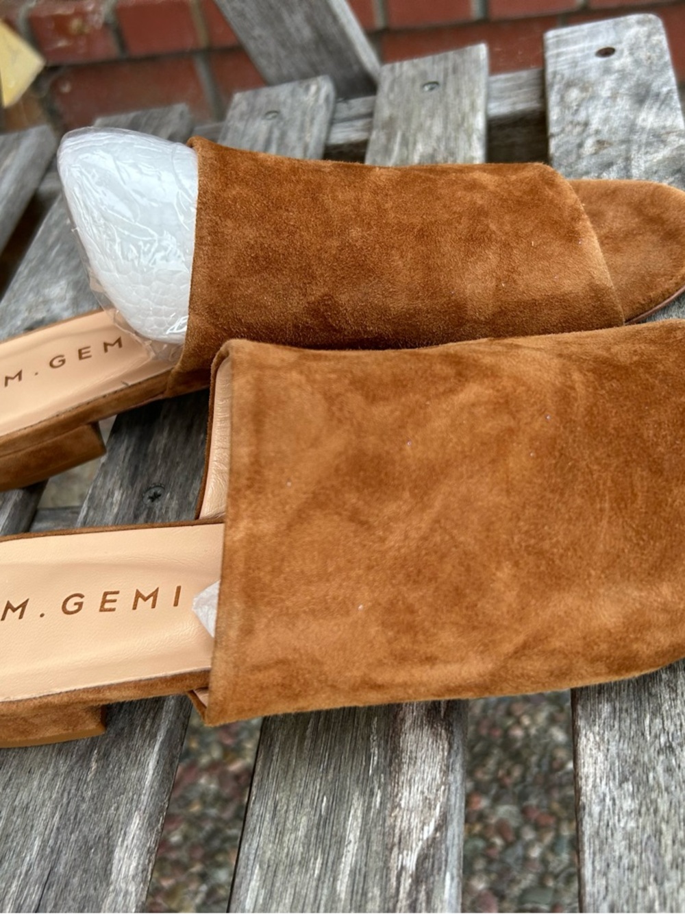 M. Gemi Suede Sandals Slip-ons Size 40 Excellent - Picture 2 of 6